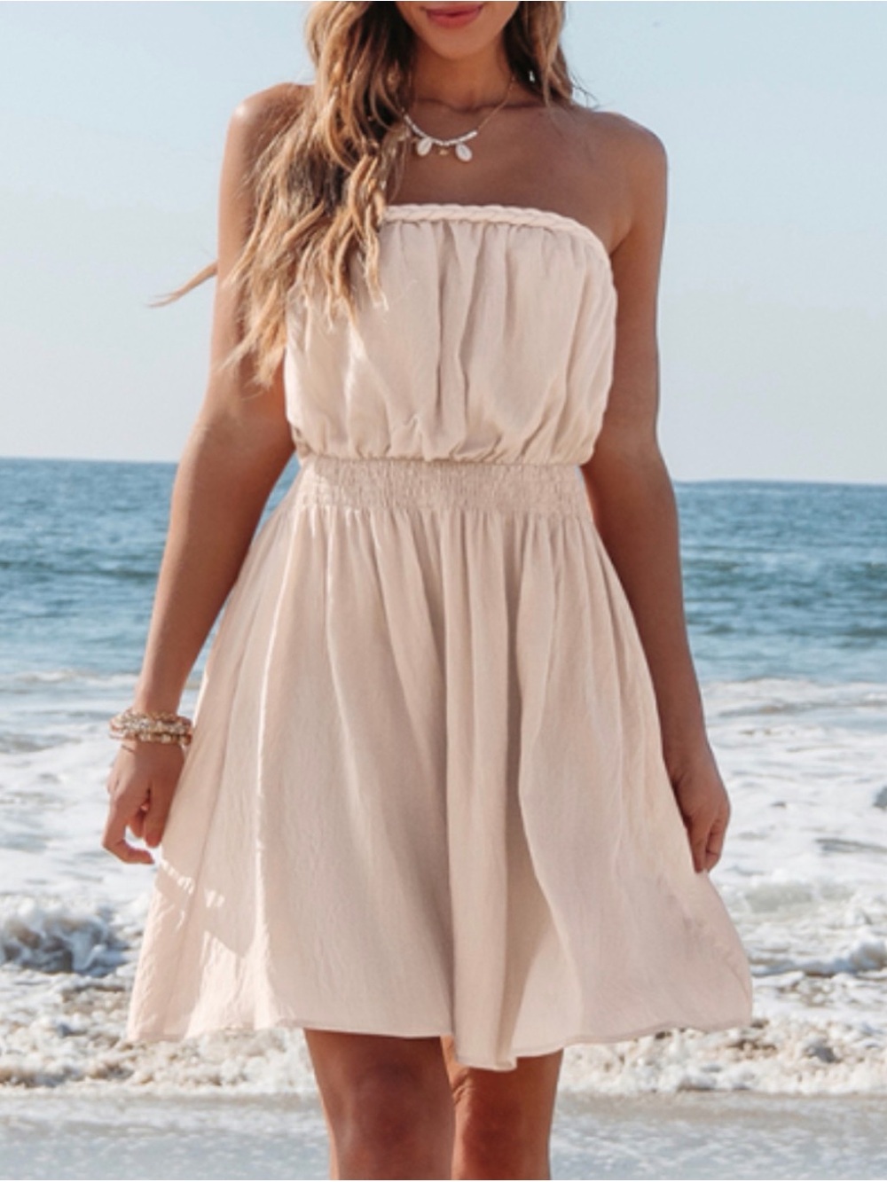 NWT Popvil Sleeveless Mini Dress - Apricot